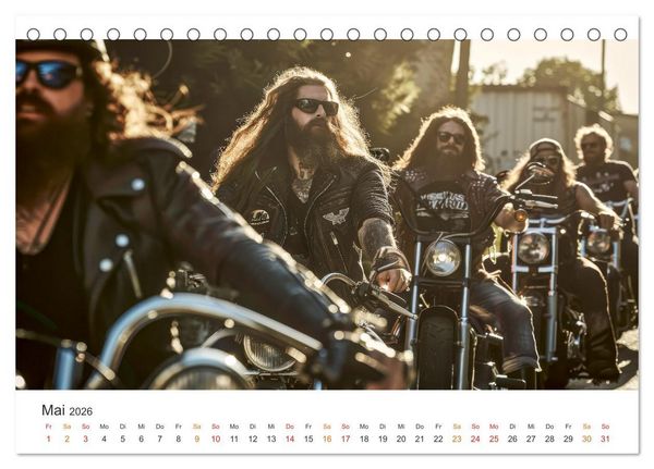 Produktbild: Motorrad tolle Momente (Tischkalender 2026 DIN A5 quer), CALVENDO Monatskalender