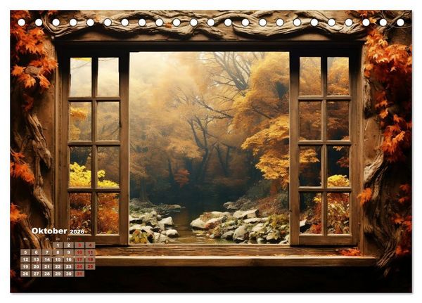 Produktbild: Aus dem Fenster geblickt (Tischkalender 2026 DIN A5 quer), CALVENDO Monatskalender
