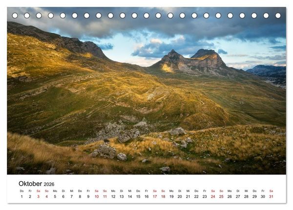 Produktbild: Montenegro - Land der schwarzen Berge (Tischkalender 2026 DIN A5 quer), CALVENDO Monatskalender