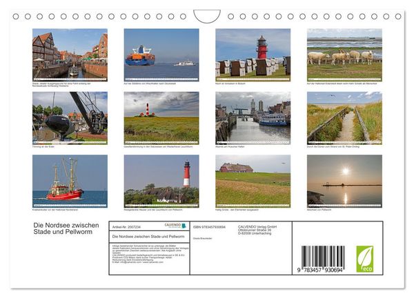 Produktbild: Die Nordsee zwischen Stade und Pellworm (Wandkalender 2026 DIN A4 quer), CALVENDO Monatskalender