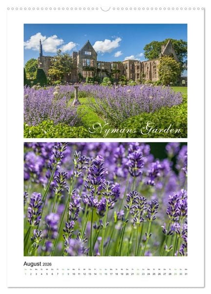 Produktbild: Gartenparadiese in England (hochwertiger Premium Wandkalender 2026 DIN A2 hoch), Kunstdruck in Hochglanz