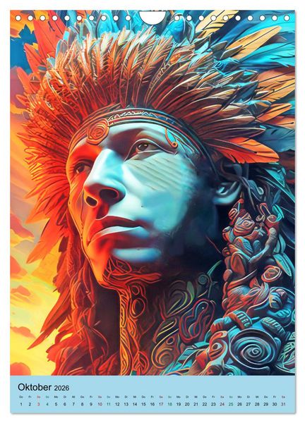 Produktbild: Manitu - KI-Illustrationen (Wandkalender 2026 DIN A4 hoch), CALVENDO Monatskalender