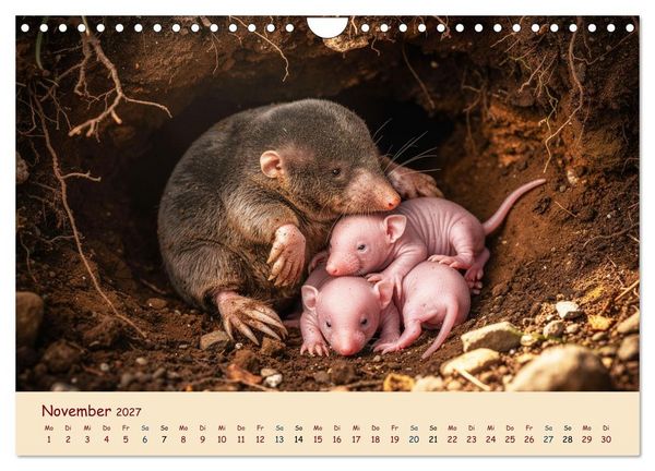 Produktbild: Im Reich der Tunnelbauer - Maulw&uuml;rfe und Nacktmulle, Leben im Verborgenen (Wandkalender 2027 DIN A4 quer), CALVENDO Monatskalender