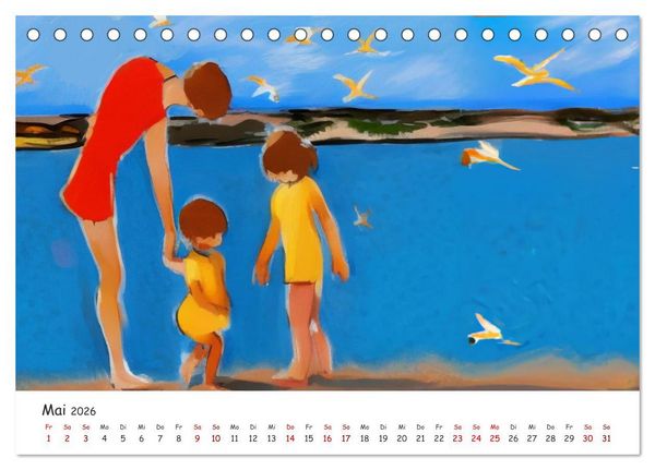 Produktbild: Ostsee Kunstwerke (Tischkalender 2026 DIN A5 quer), CALVENDO Monatskalender
