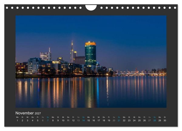 Produktbild: FRANKFURT - Nachtlichter 2027 (Wandkalender 2027 DIN A4 quer), CALVENDO Monatskalender