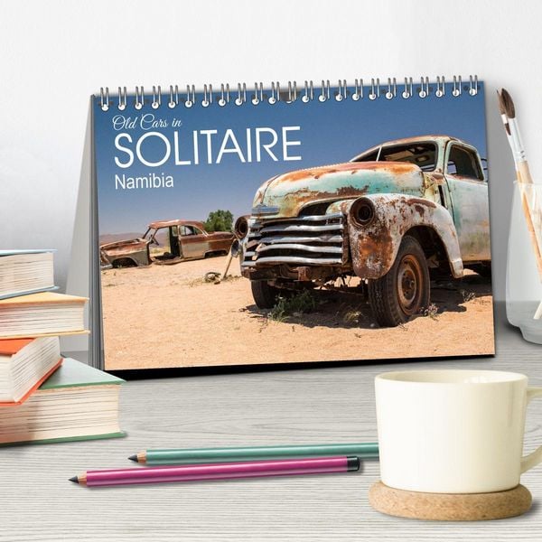 Produktbild: Old cars in Solitaire Namibia (Desk Calendar 2026 DIN A5 landscape), CALVENDO 12 Month DeskCalendar