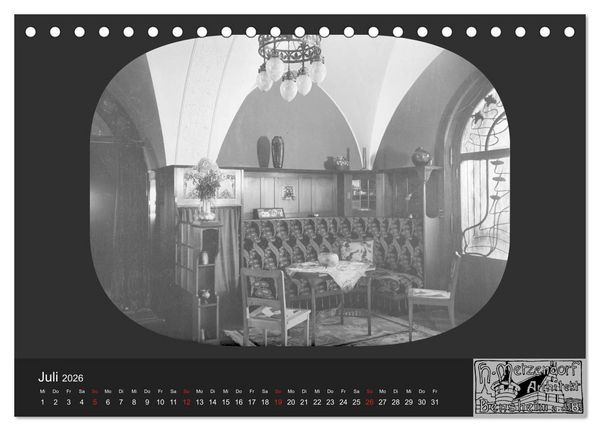 Produktbild: Lebensr&auml;ume um 1900 (Tischkalender 2026 DIN A5 quer), CALVENDO Monatskalender