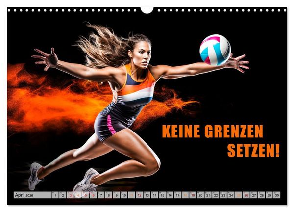 Produktbild: Volleyball und Motivation (Wandkalender 2026 DIN A3 quer), CALVENDO Monatskalender