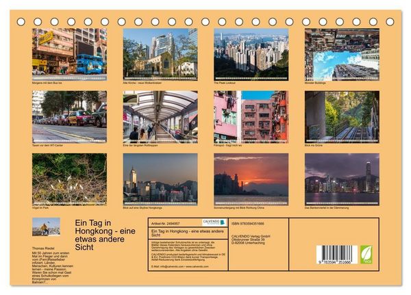 Produktbild: Ein Tag in Hongkong - eine etwas andere Sicht (Tischkalender 2027 DIN A5 quer), CALVENDO Monatskalender