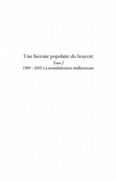 Produktbild: Une histoire populaire du boycott t. 2