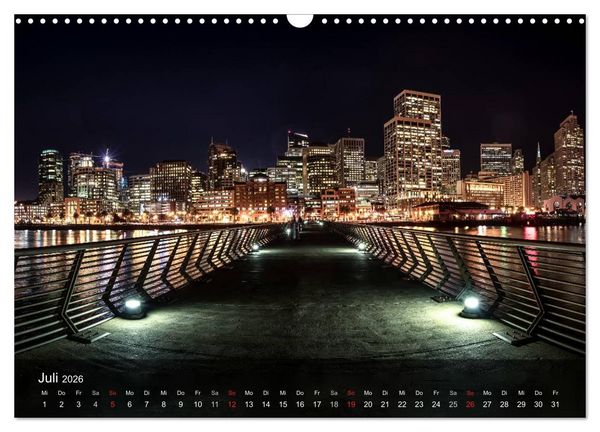 Produktbild: San Francisco Impressionen Tag und Nacht (Wandkalender 2026 DIN A3 quer), CALVENDO Monatskalender