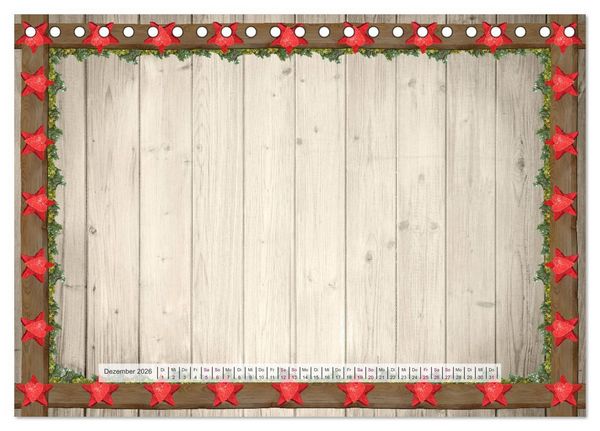 Produktbild: Bastelkalender Nostalgie-Rahmen 2026 (Tischkalender 2026 DIN A5 quer), CALVENDO Monatskalender