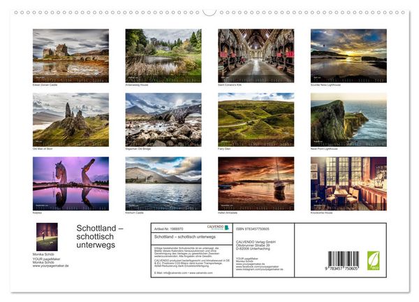 Produktbild: Schottland &ndash; schottisch unterwegs (hochwertiger Premium Wandkalender 2026 DIN A2 quer), Kunstdruck in Hochglanz