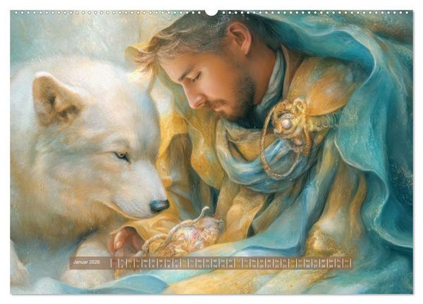 Produktbild: Fantasiegeschichten - M&auml;rchenhafte Werke (hochwertiger Premium Wandkalender 2026 DIN A2 quer), Kunstdruck in Hochglanz
