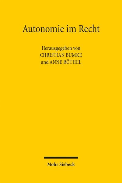 Produktbild: Autonomie im Recht
