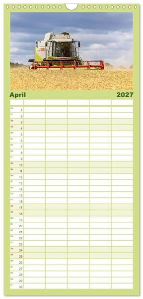 Produktbild: Familienplaner 2027 - Giganten der Ernte mit 5 Spalten (Wandkalender, 21 x 45 cm) CALVENDO