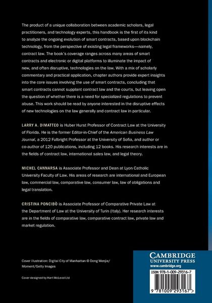 Produktbild: The Cambridge Handbook of Smart Contracts, Blockchain Technology and Digital Platforms