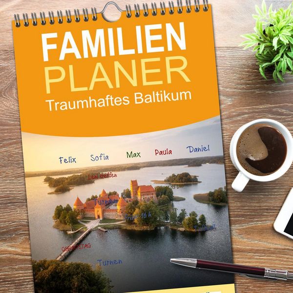 Produktbild: Familienplaner 2026 - Traumhaftes Baltikum mit 5 Spalten (Wandkalender, 21 x 45 cm) CALVENDO