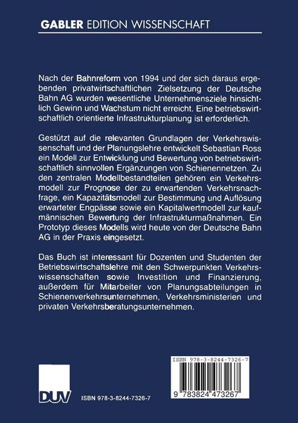 Produktbild: Strategische Infrastrukturplanung im Schienenverkehr