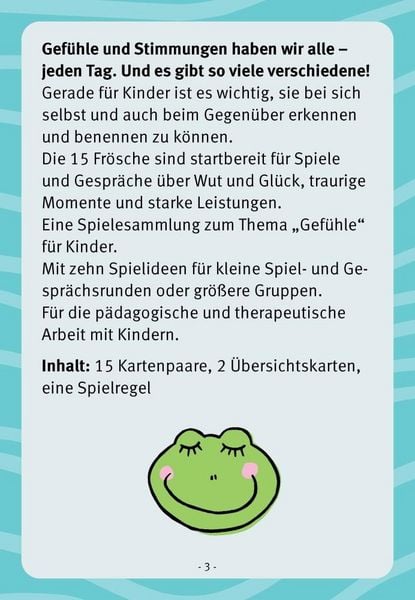 Produktbild: Froschlaune ... und wie geht es dir? Spielideen zum Thema Gef&uuml;hle