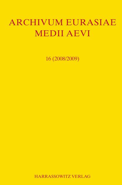 Produktbild: Archivum Eurasiae Medii Aevi 16 (2008/2009)