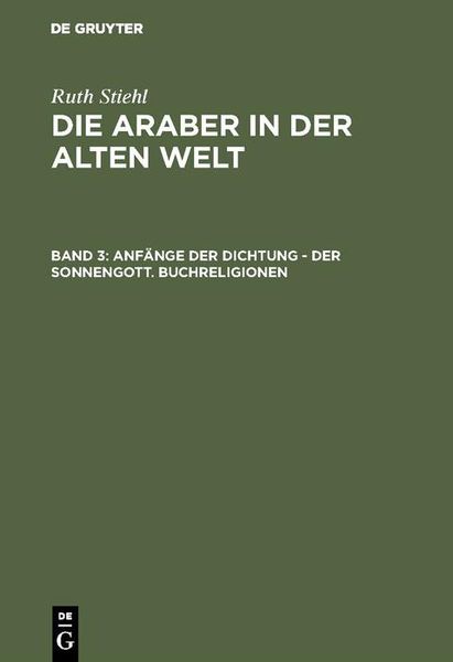 Produktbild: Anf&auml;nge der Dichtung - Der Sonnengott. Buchreligionen