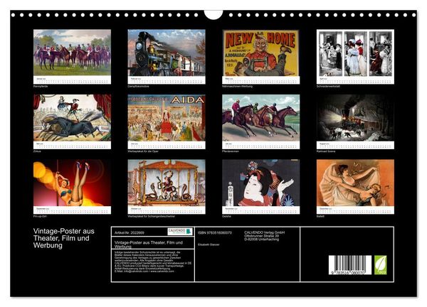 Produktbild: Vintage-Poster aus Theater, Film und Werbung (Wandkalender 2026 DIN A3 quer), CALVENDO Monatskalender
