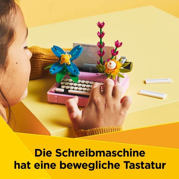 Produktbild: LEGO Creator 31169 3in1 Schreibmaschine mit Blumen, Kreatives Spielzeug
