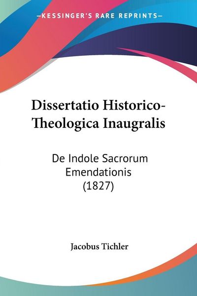 Produktbild: Dissertatio Historico-Theologica Inaugralis