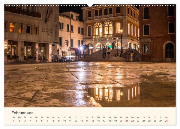 Produktbild: Venedig bei Tag und Nacht (hochwertiger Premium Wandkalender 2026 DIN A2 quer), Kunstdruck in Hochglanz
