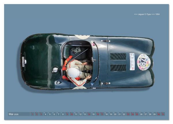 Produktbild: Two-Seater Racing Cars 1950-1960 (Tischkalender 2026 DIN A5 quer), CALVENDO Monatskalender