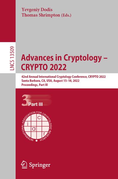 Produktbild: Advances in Cryptology &ndash; CRYPTO 2022