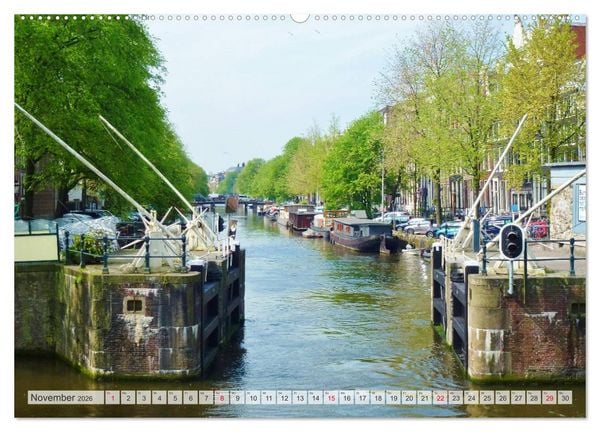 Produktbild: Amsterdam (hochwertiger Premium Wandkalender 2026 DIN A2 quer), Kunstdruck in Hochglanz