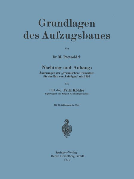 Produktbild: Grundlagen des Aufzugsbaues