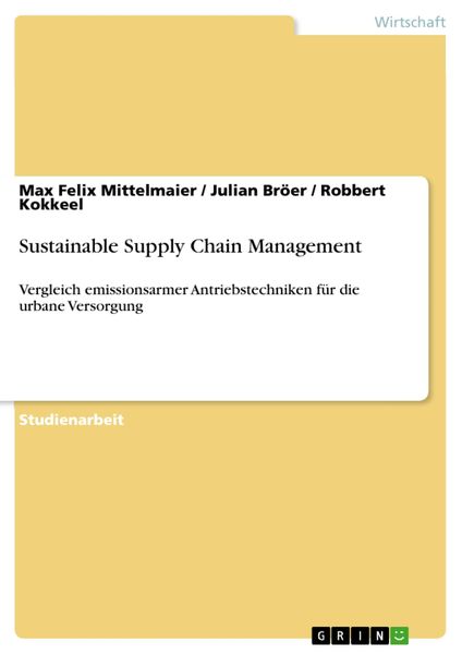 Produktbild: Sustainable Supply Chain Management