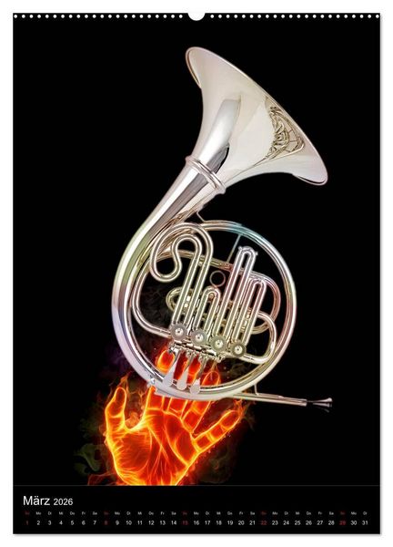 Produktbild: Musik Blasinstrumente (hochwertiger Premium Wandkalender 2026 DIN A2 hoch), Kunstdruck in Hochglanz