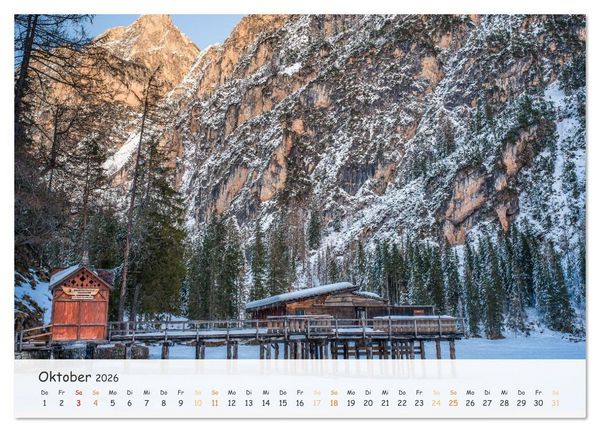 Produktbild: Pragser Wildsee - Traumziel in den Dolomiten (Wandkalender 2026 DIN A4 quer), CALVENDO Monatskalender