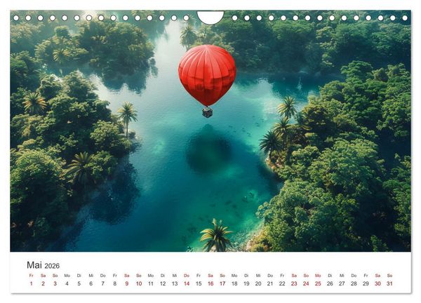 Produktbild: Freiheit im Wind - Mit dem Ballon durchs Jahr (Wandkalender 2026 DIN A4 quer), CALVENDO Monatskalender