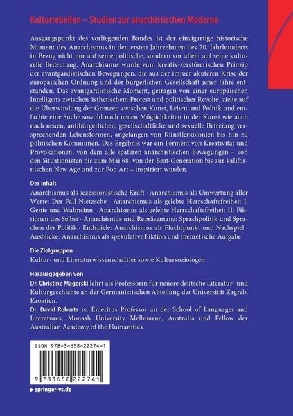 Produktbild: Kulturrebellen &ndash; Studien zur anarchistischen Moderne