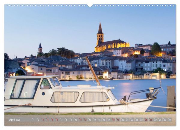 Produktbild: Hausbooturlaub Frankreich - Canal du Midi (hochwertiger Premium Wandkalender 2026 DIN A2 quer), Kunstdruck in Hochglanz