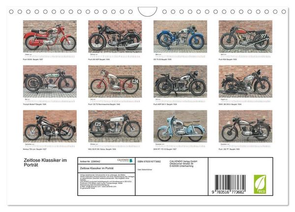 Produktbild: Zeitlose Klassiker im Portr&auml;t (Wandkalender 2027 DIN A4 quer), CALVENDO Monatskalender