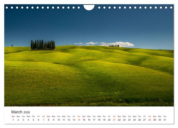 Produktbild: Tuscany A color palette (Wall Calendar 2026 DIN A4 landscape), CALVENDO 12 Month Wall Calendar