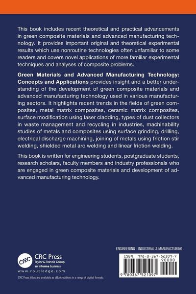 Produktbild: Green Materials and Advanced Manufacturing Technology