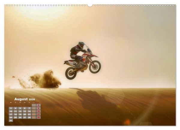 Produktbild: W&uuml;stenrallye Dakar Motorrad (Wandkalender 2026 DIN A2 quer), CALVENDO Monatskalender