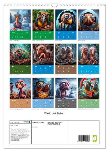 Produktbild: Waldo und Stefler (Wandkalender 2026 DIN A3 hoch), CALVENDO Monatskalender