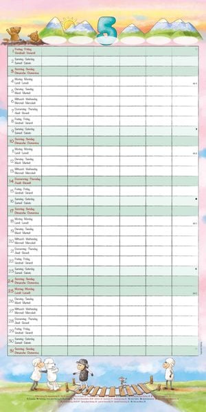 Produktbild: Familienplaner Cartoon 2026 - Broschürenkalender 30x30 cm (30x60 geöffnet) - Kalender mit Platz für Notizen - 6 Spalten - Bildkalender - Wandkalender