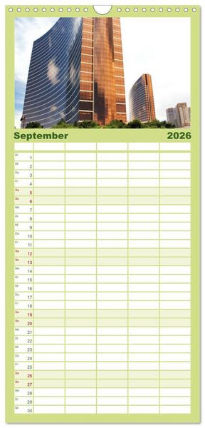 Produktbild: Familienplaner 2026 - Las Vegas - Nevada mit 5 Spalten (Wandkalender, 21 x 45 cm) CALVENDO