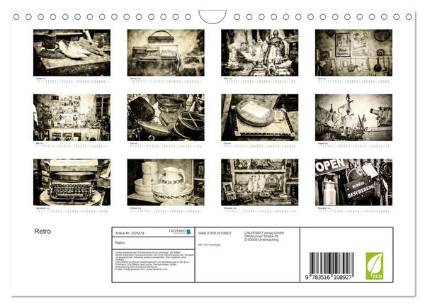 Produktbild: Retro (Wandkalender 2026 DIN A4 quer), CALVENDO Monatskalender