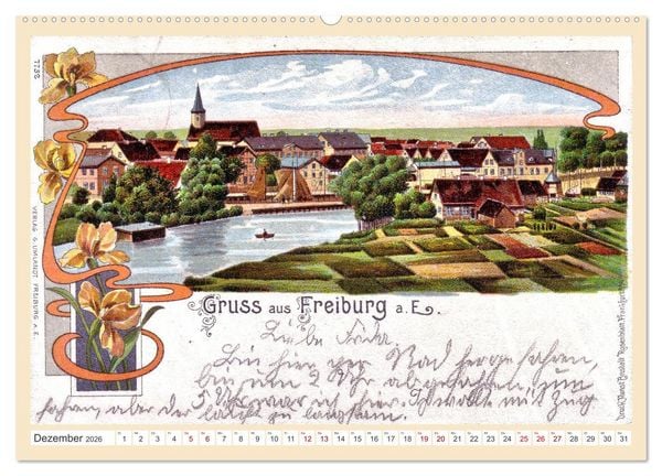 Produktbild: Gru&szlig; aus Freiburg an der Elbe (hochwertiger Premium Wandkalender 2026 DIN A2 quer), Kunstdruck in Hochglanz