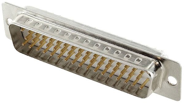 Produktbild: Encitech DM50-SP-W 2108-0200-05 D-SUB Stiftleiste 180&deg; Polzahl: 50 L&ouml;tkelch 1 St. Tray